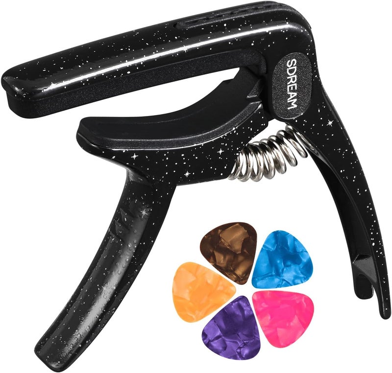 SDREAM Guitar Capo For 6-String Electric and Acoustic Guitars (Black) - Image 1